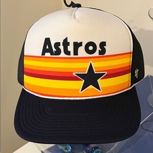 Astros Trucker Hat - Black and White